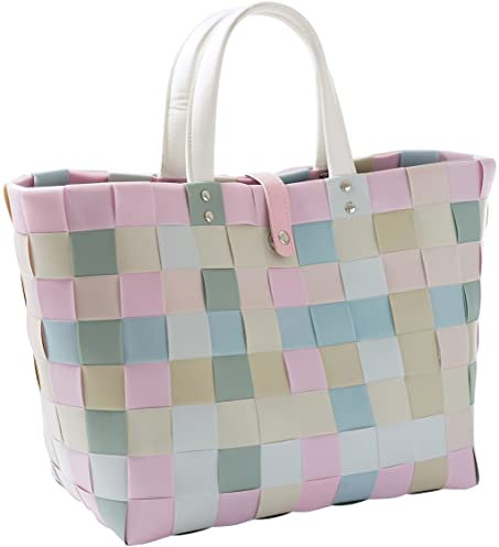 Kobolo Einkaufstasche Einkaufskorb Kunststoff geflochten Shopper CANDY