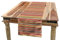 ABAKUHAUS Bunt Tischläufer, Horizontale Streifen, Esszimmer Küche Rechteckiger Dekorativer Tischläufer, 40 x 225 cm, Rot Gelb