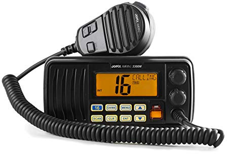 Jopix Marine 3300M Emisora Marina VHF con DSC Clase D - Homologada DGMM, Protección IP67 Sumergible, 25W de Potencia, Doble/Triple Escucha - Radio Fija para Barco y Seguridad Marítima