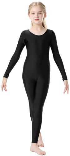 OVIGILY Girls Kids Long Sleeve Dance Unitard Bodysuits Full Body Leotard for Ballet,Gymnastics,Performance,Costumes