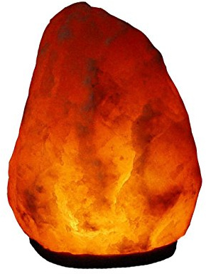 Bosalla Salz Lampe von 2 kg bis 26 kg frei wählbar Kristall Lampen Salt Range Pakistan mit Spezial Leuchtmittel und Kabel in 175 cm SCHWARZ (6-8 kg)