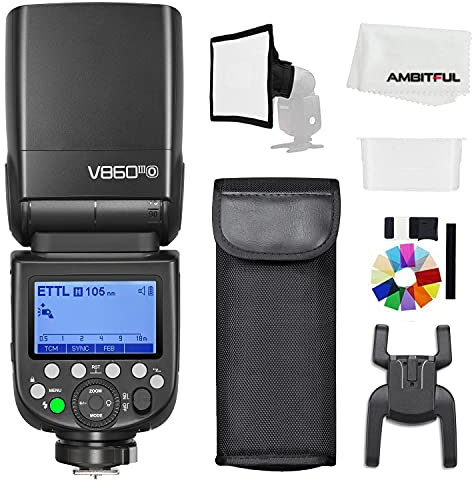 Godox V860III-O TTL 2.4G GN60 HSS Camera Flash with 10-Speed Adjustable Modeling Light, One-Key Switch TTL+2600 mA, Extremely Fast Recovery Lithium Battery Speedlite for Olympus (Godox V860III-O)