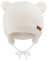 SEYUFN Babymütze, für Jungen und Mädchen, gestrickte Hündchen für Babys und Kleinkinder, mit Fleece-Futter, 0-36 Monate(Weiß,0-6 Monate)