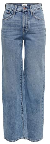 ONLY Women's ONLHOPE EX HW Wide DNM REA345 NOOS Jeans, Light Blue Denim,