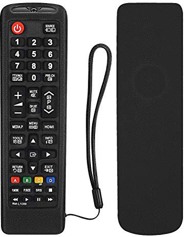 Funda Protectora de Silicona para Samsung Mando a Distancia, BN59-01175N BN59-01315B AA59-00741A BN59-01199F BN59-01199G, Funda Mando para Samsung, Antideslizante, A Prueba de Golpes, Lavable (Negro)