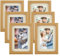 DAJAVE 6er Set Bilderrahmen Holz 15x20 cm Fotorahmen Collage für 20x15 cm, Bilderrahmen Set 20x15 Holzbilderrahmen mit glas, Bilder Rahmen 15x20 zum Wand & oder Tischaufsteller