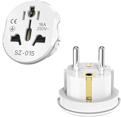 VIEVRE 2 Stücke Universal Steckdosen Adapter, Stecker Adapter China auf Europa, Universal Adapter für Europa, USA,UK,Thailand,Schweiz,China,Italien
