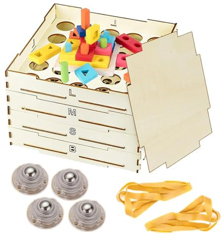 Setaccio di smistamento dei, selezionatore di di costruzione - Organizzatore di smistamento di di stoccaggio per giocattoli a 4 vassoi,Scatola di portatile in