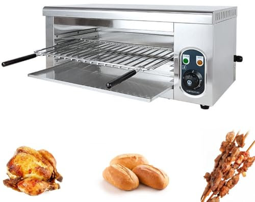 Countertop Salamander Broiler, Electric Cheese Melter Cheesemelter Grill, Home Commercial Kitchen Wall-Mounted Salamander Oven for Melt Cheese, Toast Sandwiches, Grill Steaks(110V)