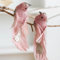 Vogel-Ornamente für Weihnachtsbaum, gefiederter Vogel, Weihnachtsschmuck, auffälliger Glitzer, Feder, Vogel-Ornament, Schaumstoff, weiß, gefiedert, künstliche Vögel, Weihnachtsbaumschmuck (Rosa), 2