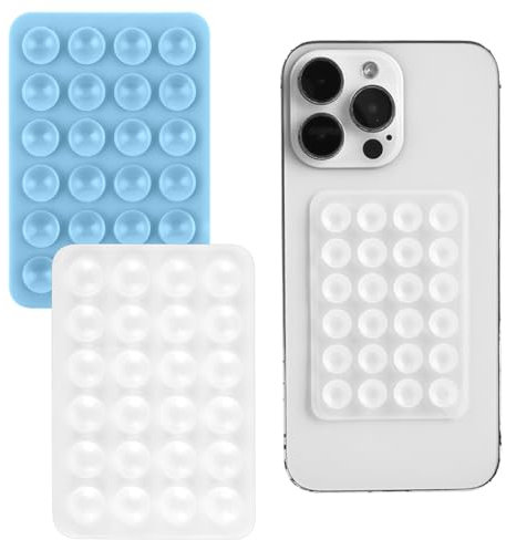Gjinxi 2 soportes de silicona para teléfono móvil, ventosa de silicona, soporte para teléfono móvil, ventosa extrafuerte, soporte de ventosa, soporte manos libres para todos los modelos de teléfonos