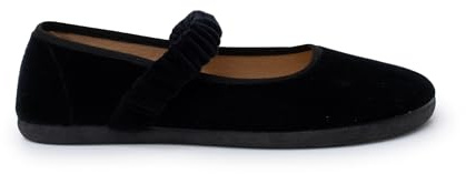 Pisamonas Merceditas Barefoot Terciopelo Tira Fruncida Talla 38 Color Negro