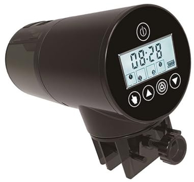 our fave Comederos de peces de acuarios recargables, temporizadores regulables automáticos para uso festivo con dispensador de alimentos de 200 ml