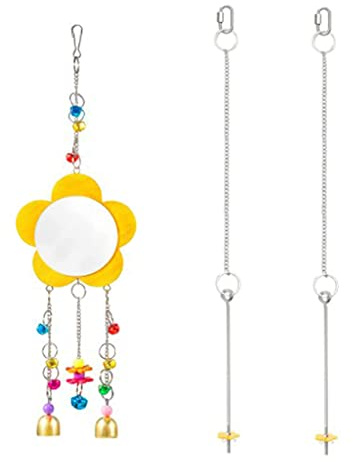 ZWTPGKRD Giocattoli di pollo con campane di colore per galline galli appeso altalena giocattolo verdura alimentatore di frutta gancio per pappagallo pollo giocattoli