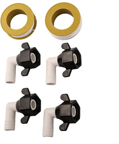 Pompa dell'acqua RV 12x14 Barb Elbow e Raccordi girevoli dritti con nastro sigillante filettato per tenuta stagna e rotazione adattatore tubo flessibile