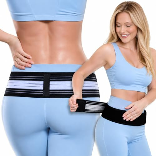 Tovrinala Sacroiliac SI Joint Hip Belt for Women & Men- Sciatica Pain Relief, Adjustable Lower Back Support Sciatica Pelvis Belt