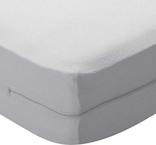 PIKOLIN Coprimaterasso Singolo 80 x 190/200 cm 28 cm di Altezza Spugna Aloe Vera con Cerniera a U - Protettore di Materasso Traspirante, Assorbente e Lavabile