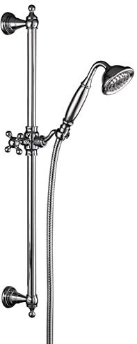 PaulGurkes Duschstange Retro Brausestange Chrom Vintage Dusche