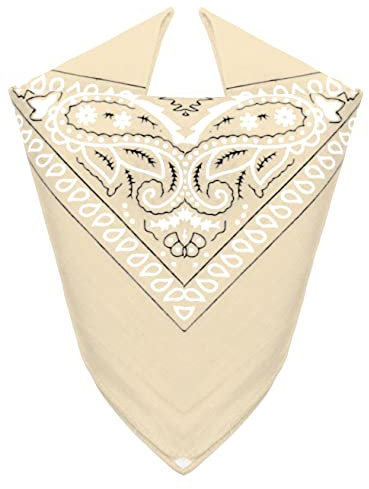 Van Der Rich ® - Bandanas aus 100% Baumwolle Kopftuch für Herren Damen (Beige, One Size)