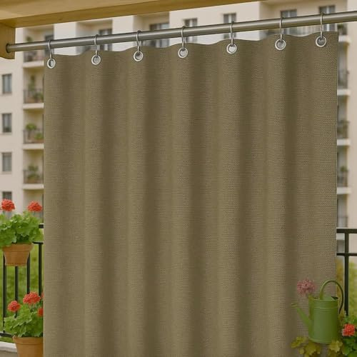 Byour3 - Toldos Exteriores Impermeables con Ojales Metálicos Anti-Moho - Cortinas Laterales Opacas Gazebo Toldo Lona Solar Parasol Balcón Terraza Jardin Pergola (Tabaco, L.150x290H)