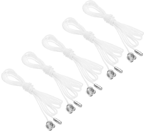 PATIKIL 1.5M 4.9ft Catena Tiro a Soffitto, 5pz Estensore Catena Tiro Pendente Conico per Ventilatore Lampada da Tavolo Lampadario Interruttore Tiro, Tonalità Argento