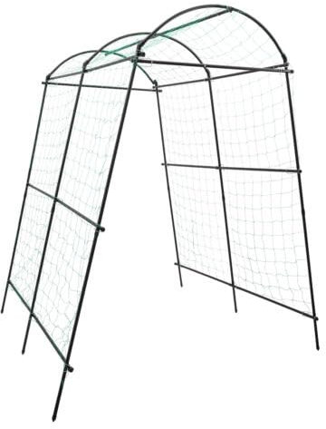 Arco de rosas de metal para enrejado, arco de jardín, 3,77 x 6,00 x 7,55 pies, en jardines, huertos, pabellones, invernaderos de verduras, zonas de plantación, granjas, jardines botánicos