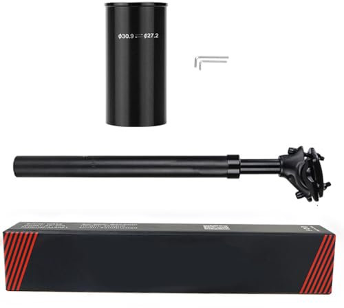 Aiyraa Sattelstütze Gefedert Verstellbar | Gefederte Sattelstütze 27,2 30,9 31,6 Mm | Federsattelstütze für MTB E-Bike Trekking Citybike | Fahrradsatte Mit Stange für Komfortable Fahrten