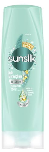 Sunsilk, Balsamo Onde Meravigliose, Balsamo Capelli Mossi, Idratante e Anticrespo, Formula Active Fusion con Olio di Macadamia, Arginina e Biotina, per Onde Morbide e Splendenti*, 200ml