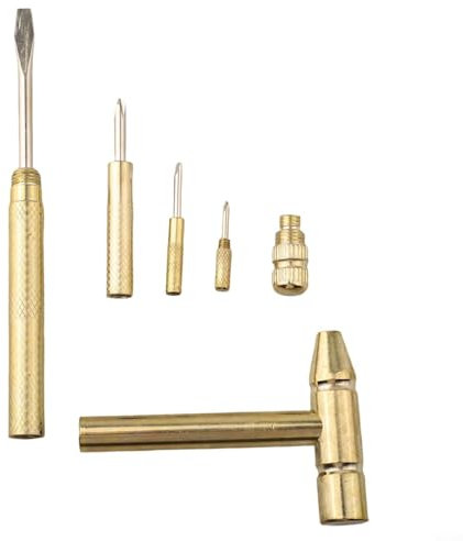 Mini martello in ottone con punte essenziali per cacciavite per artigiani e hobbisti