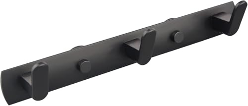 ULIBERMAGNET Gancio magnetico per cappotti pesanti, supporto magnetico in gomma resistente per frigorifero, armadio in metallo, porta | appendere cappotti, asciugamani, borse, sciarpe, caschi (nero/3