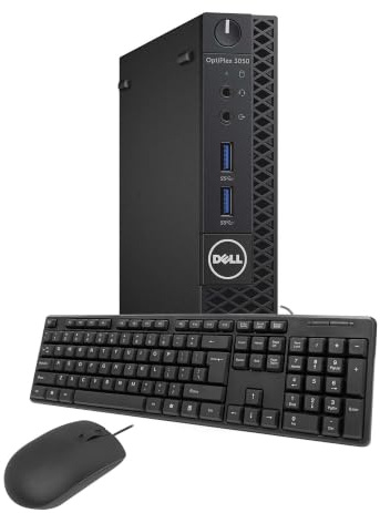 Dell OptiPlex 3050 Mini Ordenador de sobremesa, Intel Core i7-7700T, 16 GB de RAM, SSD de 512 GB, WiFi, Bluetooth, Teclado US QWERTY, Windows 11 Pro (reacondicionado)