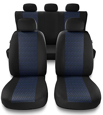 Mossa - Universal Sitzbezüge Auto kompatibel mit Renault Clio II, III, IV (1990-2019) - Autositzbezüge Schonbezüge für Autositze - PF-BL