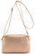 FashionPuzzle Triple Zip Small Crossbody Bag, Rose Gold, One Size