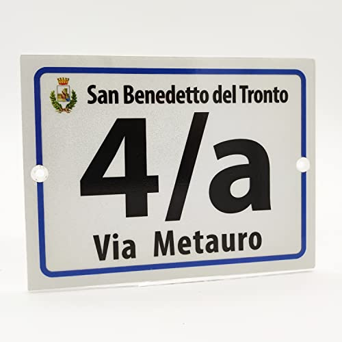 numero civico in acrilico bianco | Formato 160x120 mm | Spessore 3 mm | targa personalizzabile | Colori vividi | Montaggio facile | Ideale per esterni | Durevole ed elegante