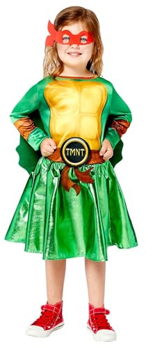 amscan Déguisement Tortues Ninja pour fille, Vert, Extra Large (8-10 Years)