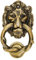 Battente per porta anteriore - Testa di leone in ottone massiccio - Ottone antico - UK Company