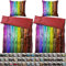 Sanilo® Bettwäsche 135x200 cm, 100% feinste Baumwolle, 4-teilig, Bettbezug, Kissenbezug 80x80cm, Oeko-TEX Zertifiziert (4-teilig 135x200 cm, Rainbow)