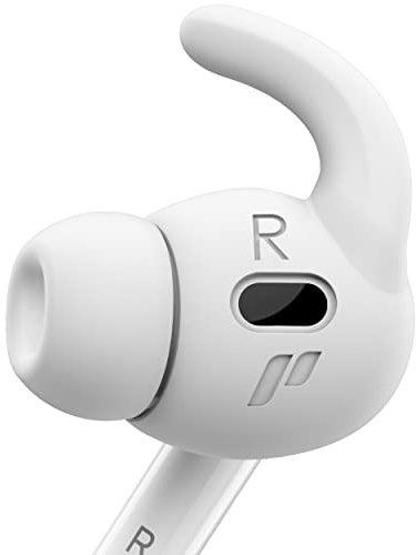 Proof Labs 4 par för AirPods Pro 2 öronbygelskydd [extra förvaringsväska] tillbehör kompatibla med Apple AirPods Pro Generation 2 (vit)