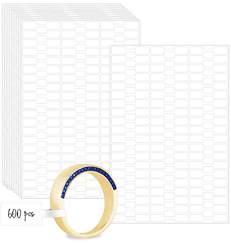 600 etiquetas adhesivas para joyería, etiquetas adhesivas en blanco para precio de joyería, resistentes a desgarros, fáciles de quitar y escribir, etiqueta de identificación de joyería blanca