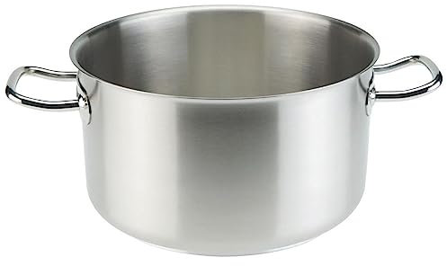 SKK großer Gastro Fleischtopf 32 cm - Kochtopf Induktion 18/10 Edelstahl - Edelstahltopf für Gastronomie, Restaurants & Großküchen