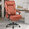 BestEra Bürostuhl Office Chair, Großer und hoher Chefsessel mit Fußstütze, Ergonomischer Schreibtischstuhl Lederstuh, Bürostuhl Home Office mit Verstellbarer Rücklehner und Lordosenstütze(Braun)
