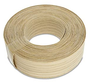 WoodPress® Bordures thermocollantes en chêne véritable de 40 mm – Rouleau de 7,5 m – Ruban de placage en bois pré-collé pour une application facile – Couvre le bord d'un panneau MDF standard