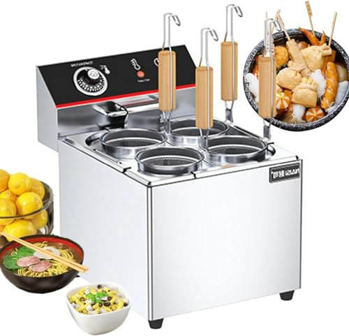 Machine de cuisson de nouilles à 4 trous, 2000 W, appareil électrique pour pâtes et légumes, chauffage rapide, cuiseur de boulettes de nouilles, thermostat 30-110 ℃, équipement d'ébullition de re