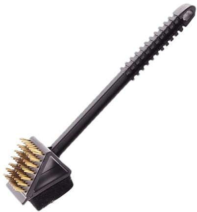 Kit de nettoyage multifonction pour barbecue - Brosse triangulaire en métal - Grattoir multifonction - Kit de brosses de nettoyage portable pour barbecue au charbon de bois, porcelaine et fer