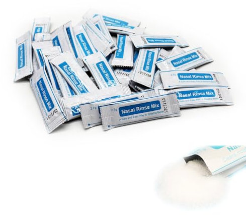 Neti Pot,Sinus Rinse,2.7g*100 Nasal Rinse,Sinus Rinse Kit,Neti Pot Salt,Nasal Rinse Salt,Nose Cleaner,Nasal Wash Salt,Neti Pot Sinus Rinse Kit,Saline Packets,Nasal Wash Salt Packets,Sinus Rinse Salt