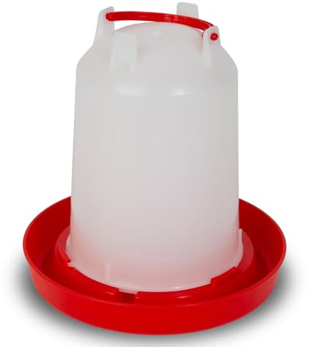 EBERTH Kycklingdrickare för fjäderfä med 1,5 liters kapacitet, fjäderfådrickare, vattendrickare, automatisk vattendispenser, PP-sampolymer, tillbehör för gårdar, för gårdar med 3 till 5 kycklingar
