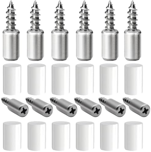 Zwenjuan 50 stycken hyllstöd golvstöd, Ø 7,5 mm golvstöd skruv hyllstift med gummiskydd, hyllhållare för möbelskåp, garderober, bokhyllor