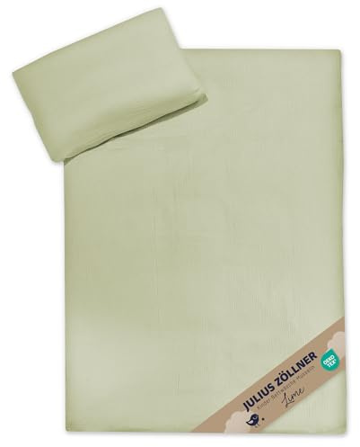 Julius Zöllner Bettwäsche Musselin Lime, Gr. 100x135 und 40x60 cm, Kinderbettwäsche, Schadstoffgeprüft