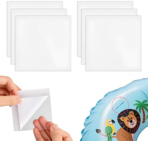 Ztolbriy Lot de 6 Patch Réparation Liner Piscine TPU Transparent Imperméable, Patch Piscine Autocollant Résistant, Rustine Piscine Polyvalente, Rustine pour Piscine, Matelas et Jouets Gonflables