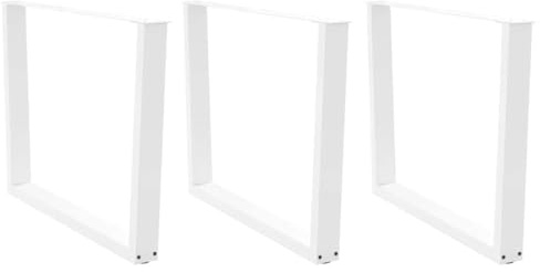 Teenpull Lot de 3 pieds de table de salle à manger en forme de V - 100 x (72-73,3) cm - En acier revêtu par pulvérisation - Réglables - Pour table à manger et bureau